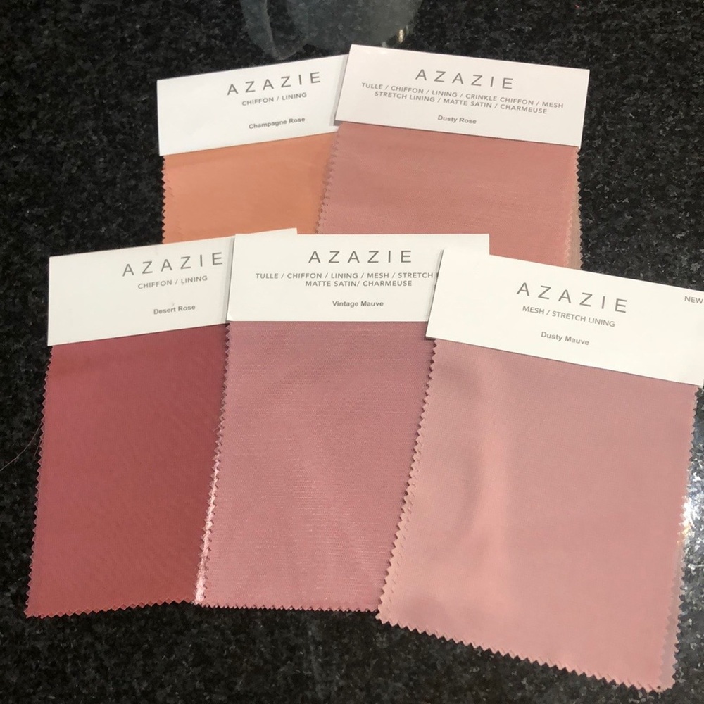 Azazie swatches!
